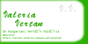 valeria vertan business card